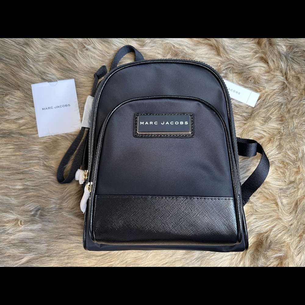 Marc Jacobs Logo Nylon Backpack Black